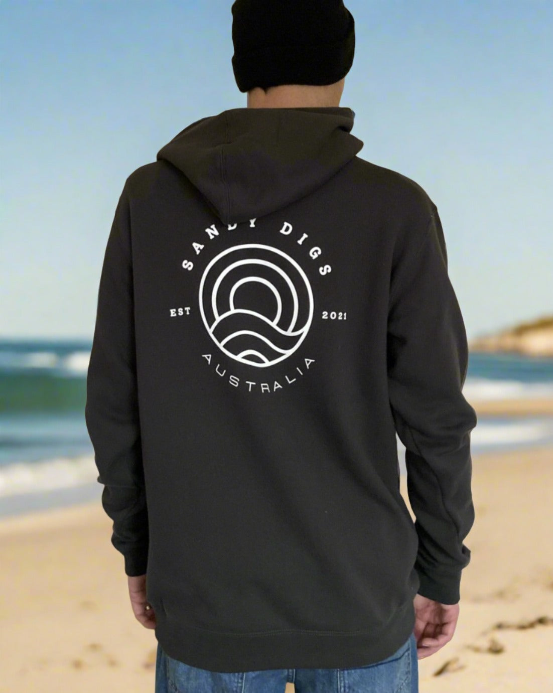 Men's Hoodie - Sun Wave - Coal