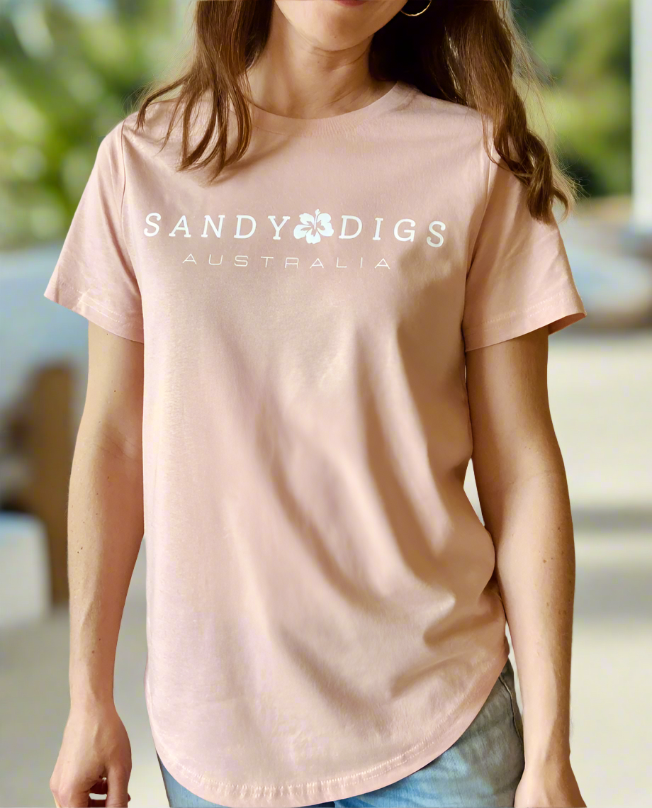 Ladies Tee - Hibiscus - Coral