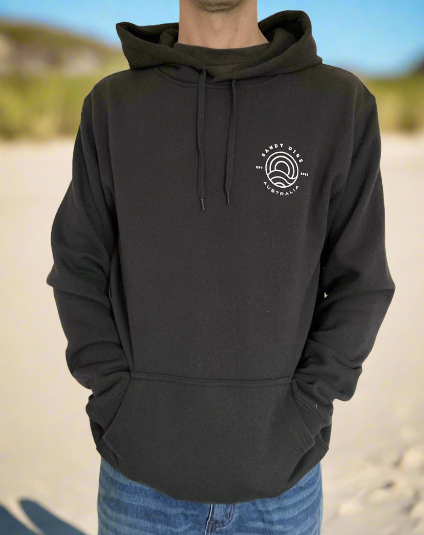 Men's Hoodie - Sun Wave - Coal